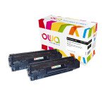 Pack 2 toners Owa compatibles HP 85A - CE285AD noirs pour imprimante laser
