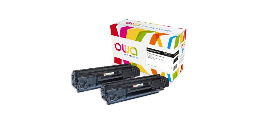 Pack 2 toners black Armor Owa compatible HP 78A - CE278AD