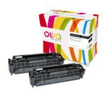 Pack 2 toners Owa compatibles HP 304A - CC530AD noirs pour imprimante laser