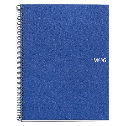 Cuaderno Tapa de polipropileno 6 bandas color Miquelrius A5 azul