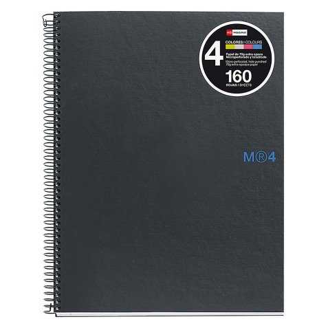 Cuaderno A5 tapa rígida 160 hojas Miquelrius