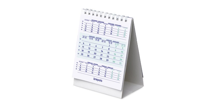 Desk calendar Brepols 2026