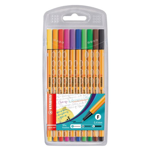 Rotulador STABILO point 88 punta extrafina Bolsa de 10 colores fun