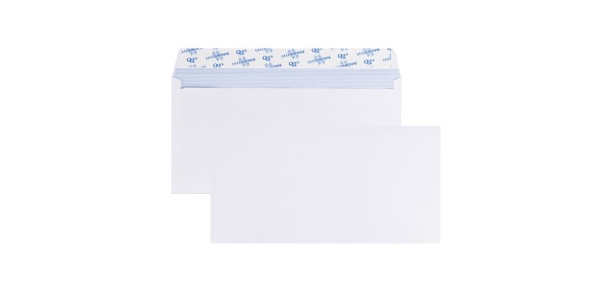 Enveloppes 100 gr La Couronne blanche 110 x 220 - format DL - sans fenêtre - Boîte de 200 - lot de 1 boîte + 1 gratuite