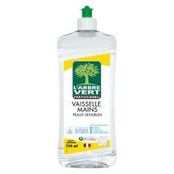 Liquide vaisselle mains L'Arbre Vert peaux sensibles - Flacon 750 ml