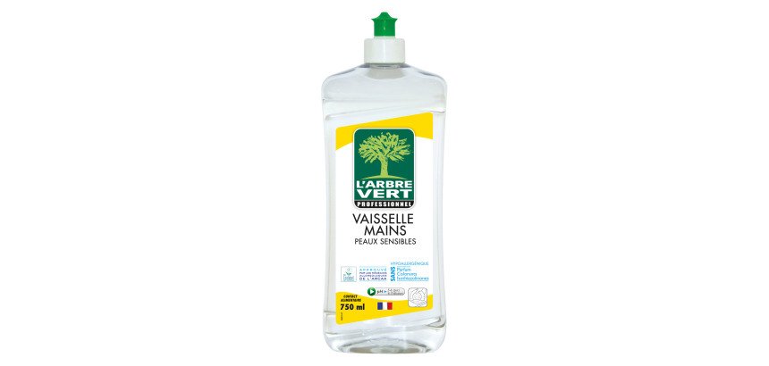 Liquide vaisselle mains Arbre Vert peaux sensibles - Flacon 750 ml