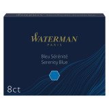 Large ink cartridge for Waterman ballpoint pens blue - Box of 8