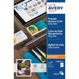 Carte de visite multi-usages Avery microperforée C32010 85 x 54 mm 185 gr blanche - Pochette de 250