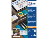 Carte de visite multi-usages Avery microperforée C32010 85 x 54 mm 185 gr blanche - Pochette de 250