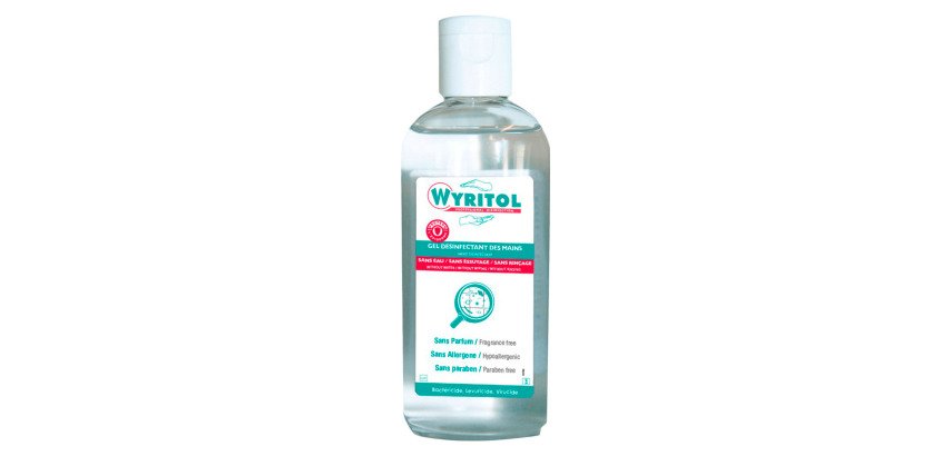 Gel hydroalcoolique désinfectant Wyritol - Flacon à clapet 100 ml