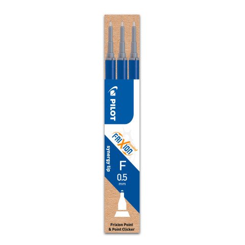 Recarga FriXion Point punta fina 0,5 mm Bolsa de 3 azul