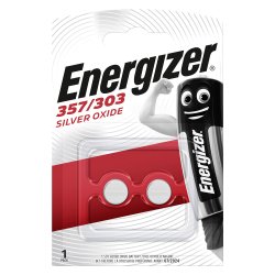 Blisterpackung von 2 Batterien Energizer SR44.