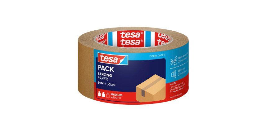 Kraft braunes Verpackungsklebeband, extra stark, 70 g/m², Tesa 4313, 50 mm x 50 m
