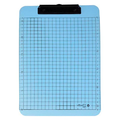 Portabloc con pinza Azul pastel A4