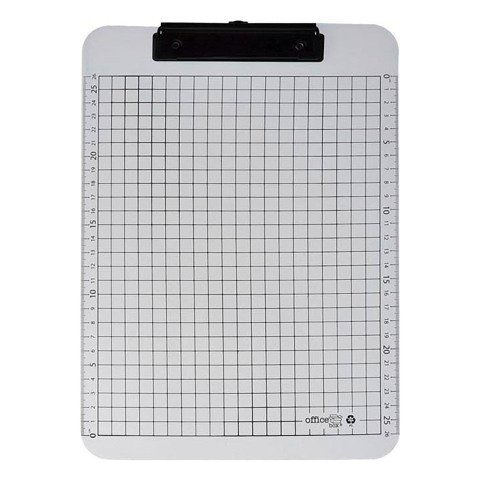 Portabloc con pinza gris A4