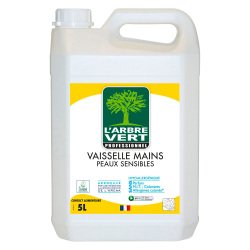 Liquide vaisselle mains sensibles L'Arbre Vert écologique - Bidon de 5 L