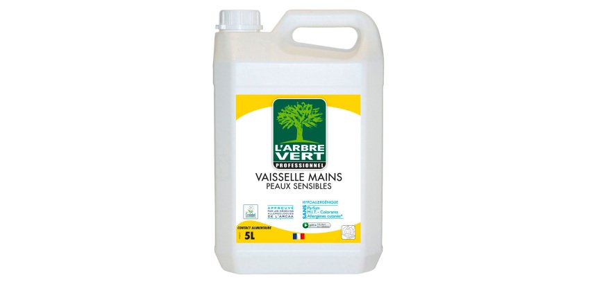 Liquide vaisselle mains Arbre Vert écologique mains sensibles - Bidon de 5 litres
