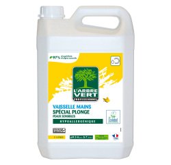 Liquide vaisselle mains sensibles L'Arbre Vert écologique - Bidon de 5 L