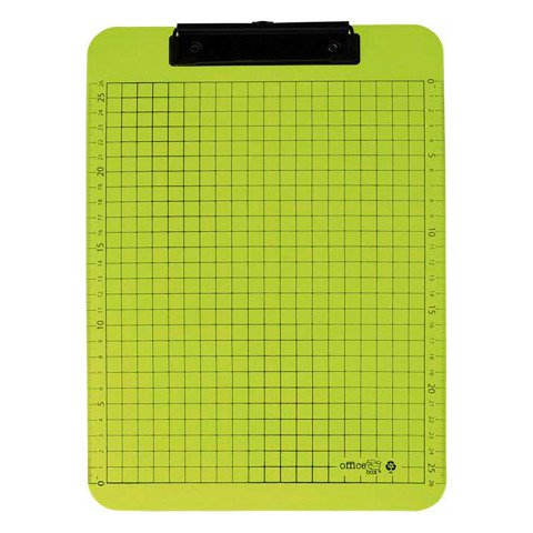 Portabloc con pinza verde pastel A4
