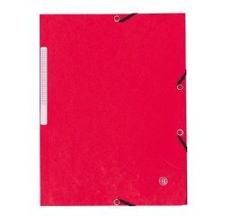 Carpetas de 3 solapas cartón 450 g A4 color Rojo
