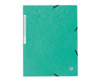Chemise à élastique 3 rabats carte Bruneau 24 x 32 cm dos 2 cm verte