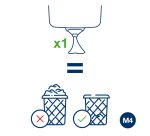 Distributeur pour bobine d'essuyage à dévidage central Tork M4 Maxi Reflex blanc-bleu