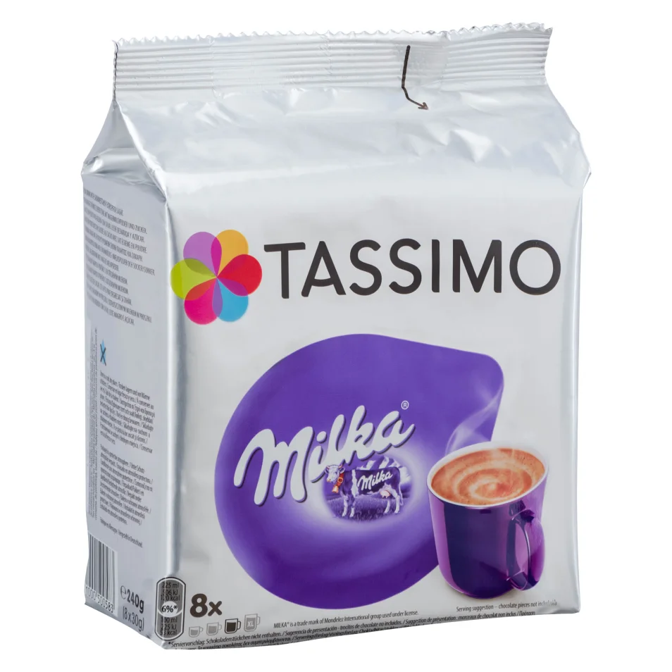 Cápsulas de chocolate Tassimo Milka - Paquete de 8 en