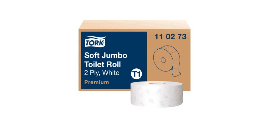 Toilet paper Maxi Jumbo double thickness Tork T1 Premium - Box of 6 rolls 360 m