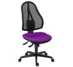 Chaise de bureau Holly tissu et maille - Dossier maille - avec ou sans accoudoirs - Mécanisme Synchrone - Pied noir