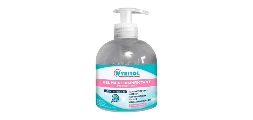 Gel hydroalcoolique désinfectant Wyritol - Flacon à pompe 300 ml