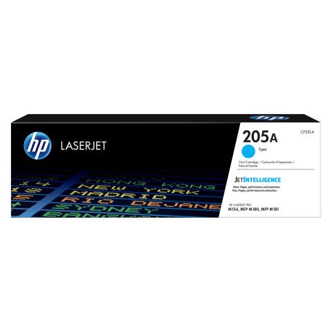 Cartucho de tóner Original HP LaserJet 205A cian
