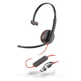Auriculares con cable HP Poly Blackwire C3210 monoaural USB-C/A