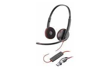 Auriculares con cable HP Poly Blackwire C3220 biaural USB-C/A