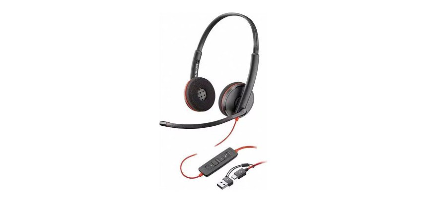 Auriculares con cable HP Poly Blackwire C3220 biaural USB-C/A