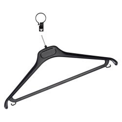 Cintre antivol plastique noir - Lot de 20