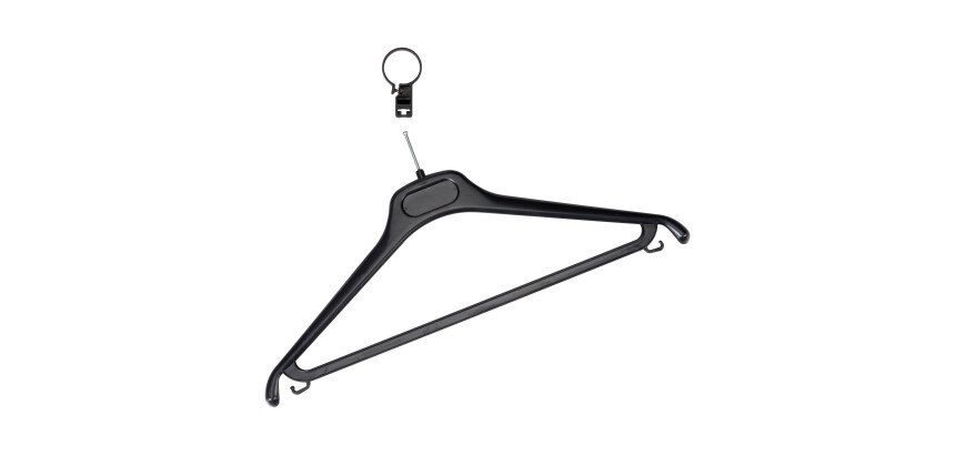 Cintre antivol plastique noir - Lot de 20
