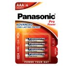 Pilas LR03 AAA Pro Power premium Panasonic - Blister de 4