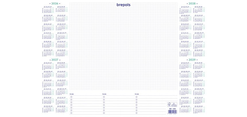 Bilingual table-mat Brepols 2026