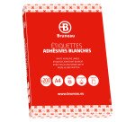 Etiquetas blancas de direcciones 105 x 37 mm Bruneau - Caja de 200 hojas