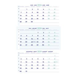 Calendrier trimestriel bilingue 2026