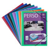 Personalizable plastic sleeve with 3 folds and elastic Viquel 24 x 32 cm back 1,5 cm assortment