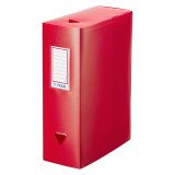 Boîte de classement plastique Viquel dos 10 cm rouge