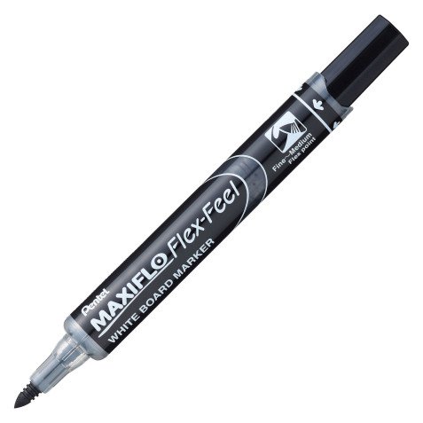 Löschbarer Marker Pentel Maxiflo Flex Feel Kegelspitze 4,6 mm + 1 Tafelwischer beim Ankauf von 12