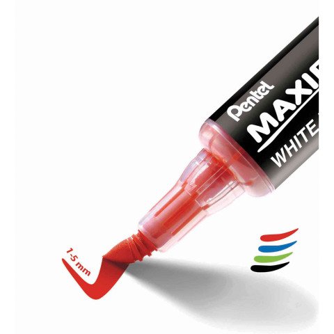Rotulador borrable Pentel Maxiflo Flex punta cónica 4,6 mm - Paquete 4