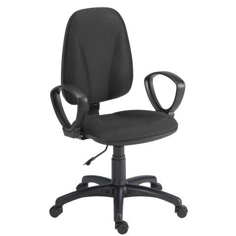 Silla de oficina Twisty negra ignífugo con reposabrazos
