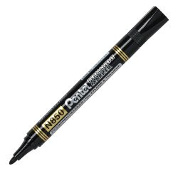 Onuitwisbare permanente marker Pentel N850 kegelpunt 1,5 mm - zwart