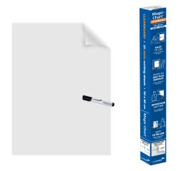 Legamaster Magic-Chart Clearboard, Fogli trasparenti elettrostatici riposizionabili include 25 fogli (60 x 80 cm)