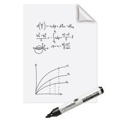 Hojas electrostáticas reposicionable y borrable Magic-Chart 60 x 80 cm - 25 hojas blanco