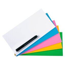Repositionierbare Haftklebenotizen Magic-Chart 10 x 20 cm sortierte Farben - Pack von 250