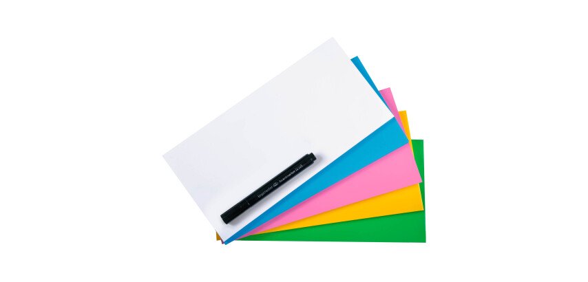 Notes électrostatiques repositionnables Magic-Chart Legamaster 10 x 20 cm couleurs assorties - paquet de 250